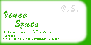 vince szuts business card